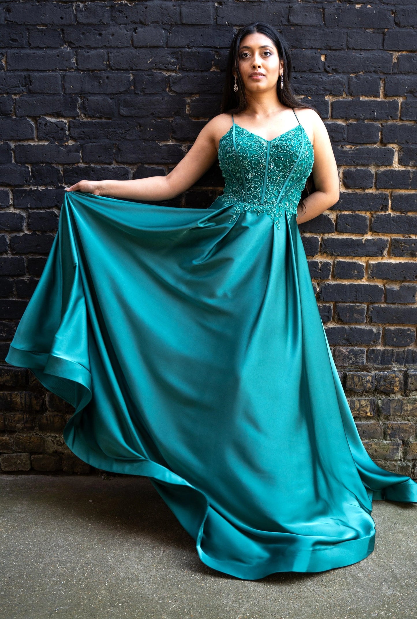 1215 Dark Green Giselle Enchantment Gown