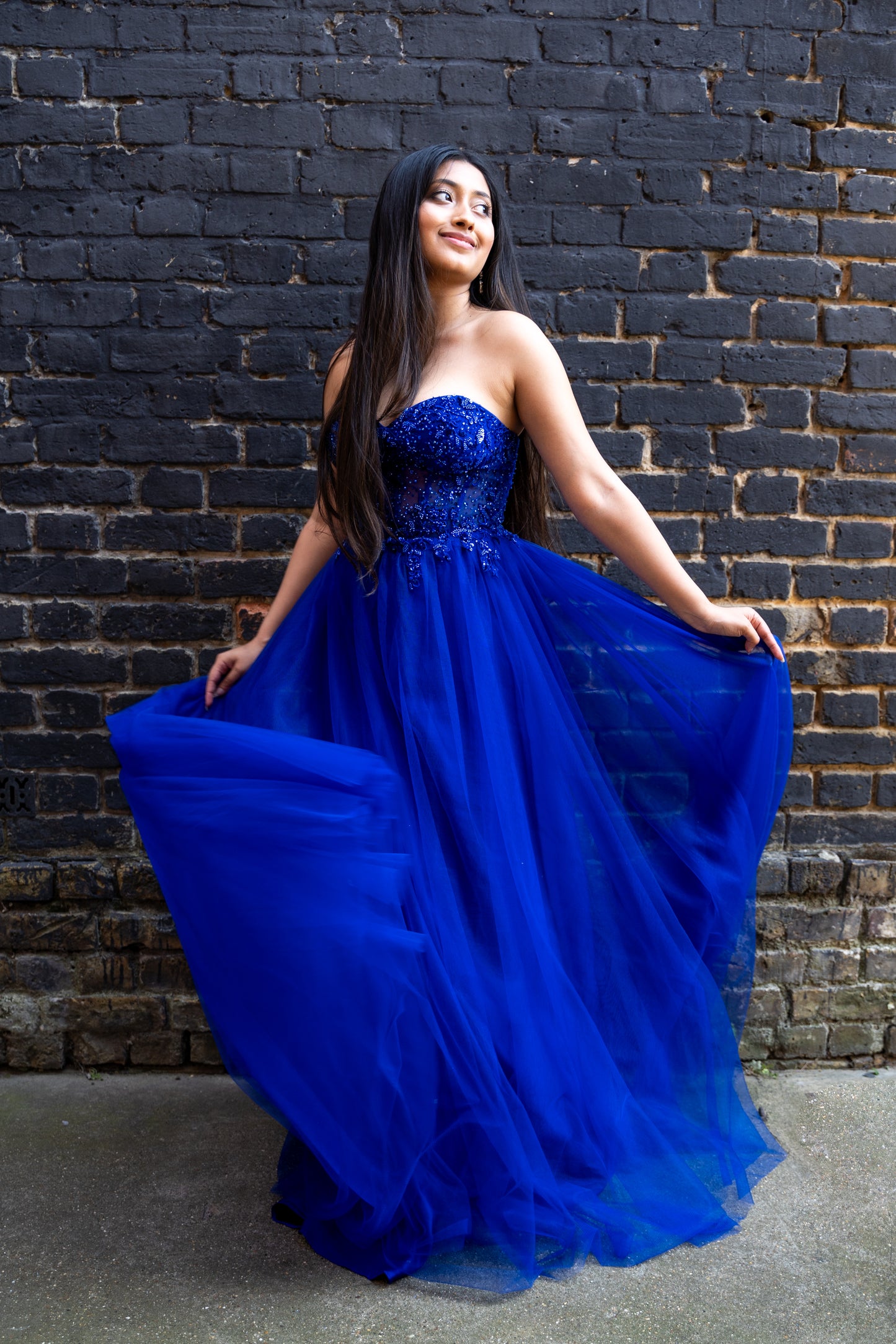 1223 Ballerina Dress Royal Blue Amara Jewel